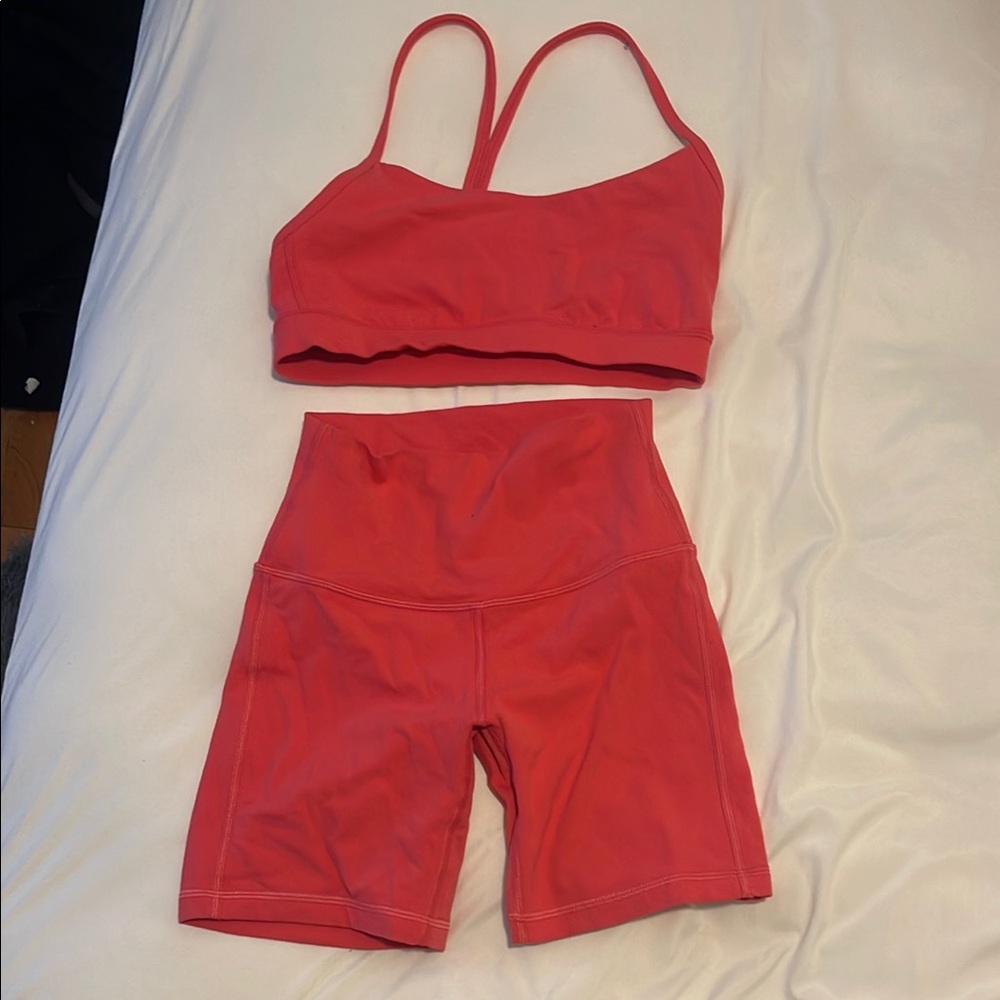 Lululemon Biker Short and Bra Set
